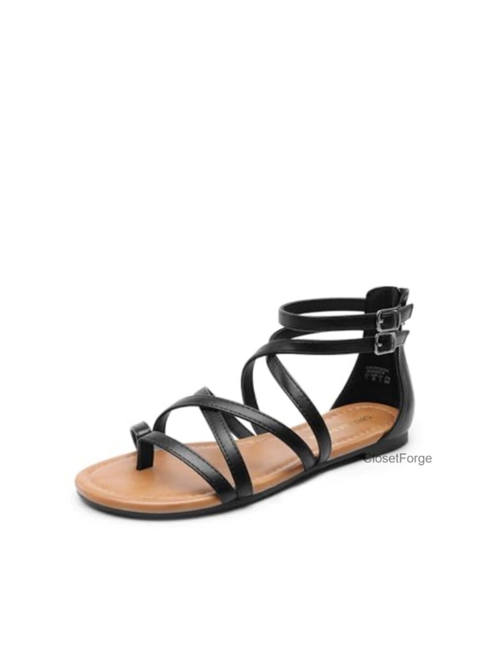 Dressy Gladiator Flat Sandals Strappy Buckle Summer Women's